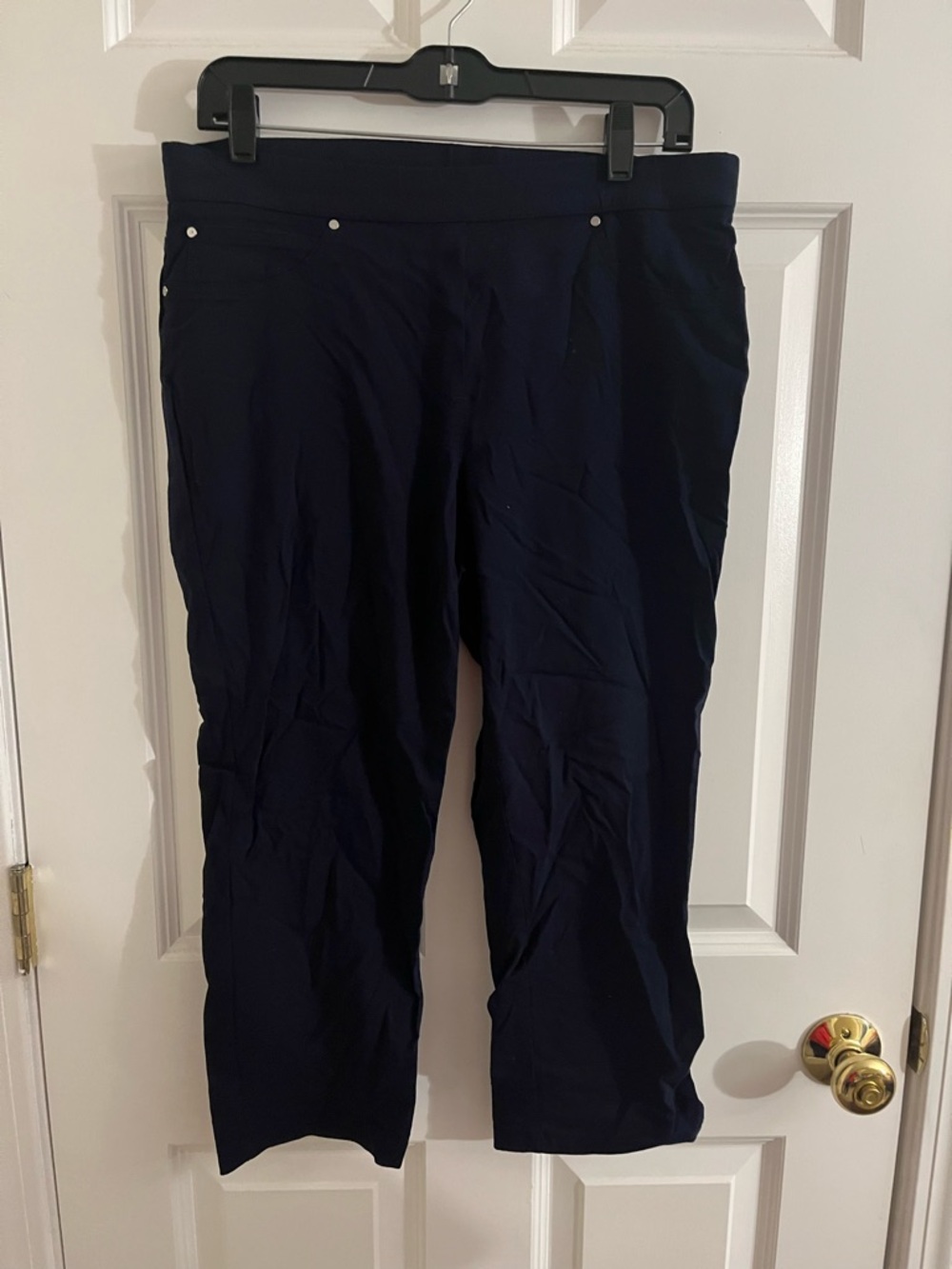 Navy Stretch Pull-On Pants